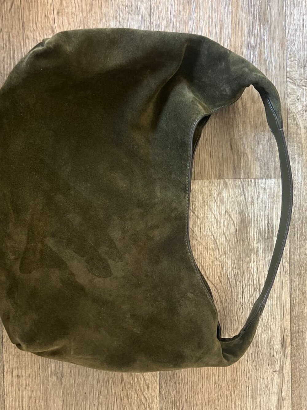 Madewell Mylie Suede Shoulder Hobo Bag in Olive Green - Picture 5 of 6